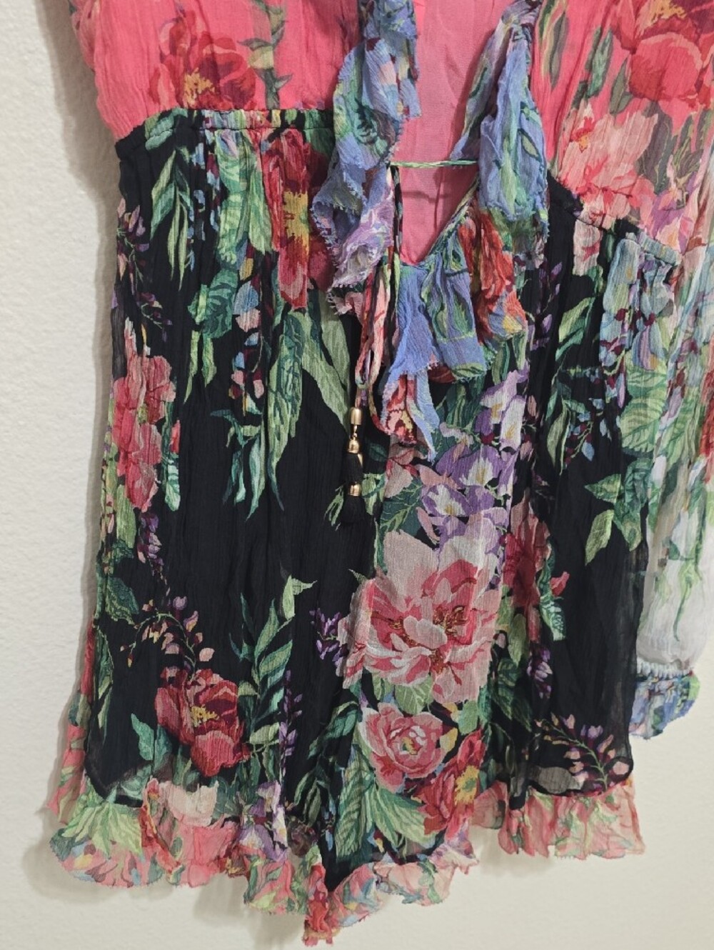 Zimmermann Multicolor Floral Ruffled Romper 0 - Picture 4 of 12